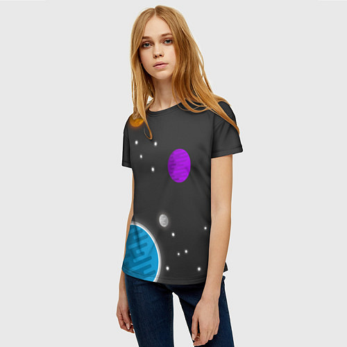 Женская футболка Космос / 3D-принт – фото 3