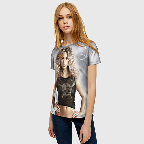 Женская футболка Шакира Изабель Мебарак Риполл / 3D-принт – фото 3