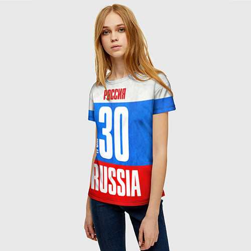 Женская футболка Russia: from 30 / 3D-принт – фото 3