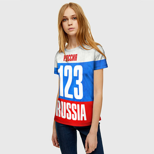 Женская футболка Russia: from 123 / 3D-принт – фото 3