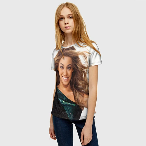 Женская футболка Бейонсе / 3D-принт – фото 3