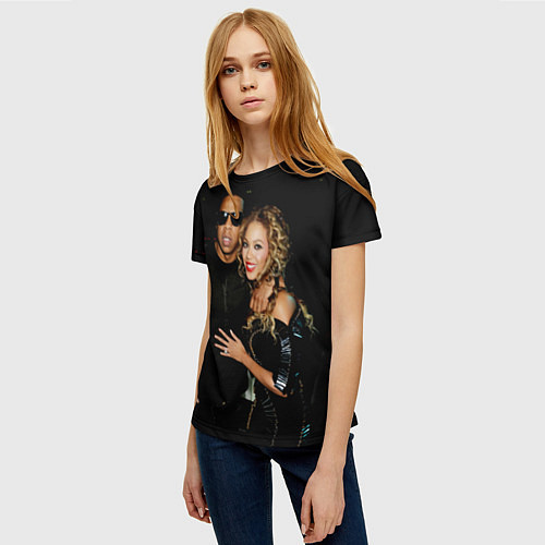 Женская футболка Джей-Зи, Бейонсе / 3D-принт – фото 3