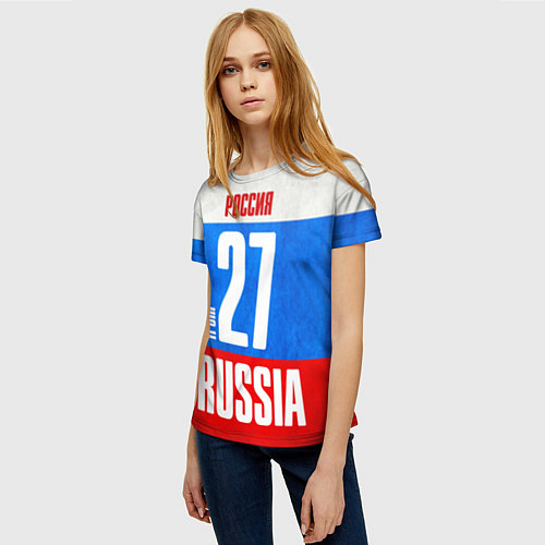Женская футболка Russia: from 27 / 3D-принт – фото 3
