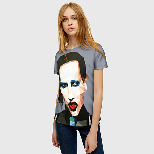 Женская футболка Mаrilyn Manson Art / 3D-принт – фото 3