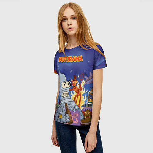 Женская футболка Futurama Devil / 3D-принт – фото 3