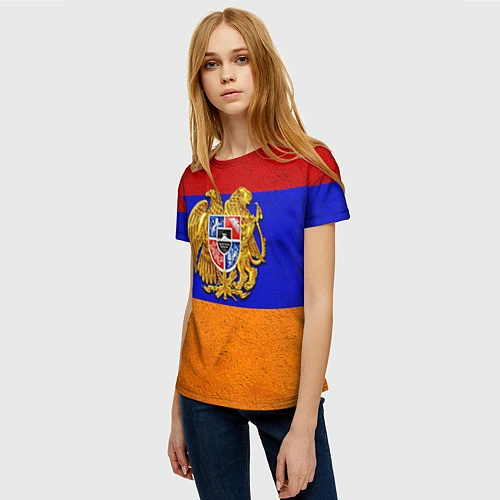 Женская футболка Армения / 3D-принт – фото 3