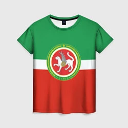 Футболка женская Татарстан: флаг, цвет: 3D-принт