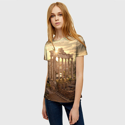 Женская футболка Римское солнце / 3D-принт – фото 3