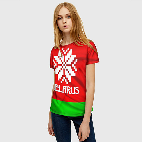 Женская футболка Belarus / 3D-принт – фото 3