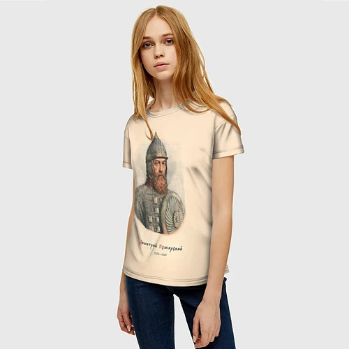 Женская футболка Дмитрий Пожарский 1578-1642 / 3D-принт – фото 3