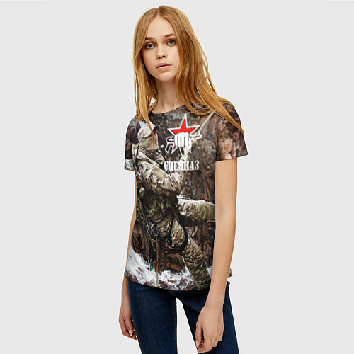 Женская футболка Спецназ России скалолаз / 3D-принт – фото 3