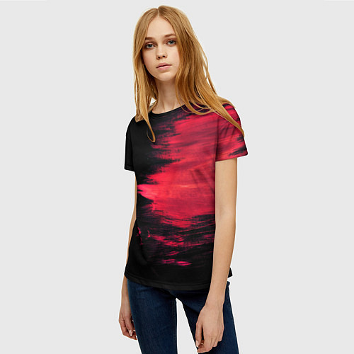 Женская футболка Краска / 3D-принт – фото 3