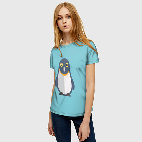 Женская футболка Пингвин / 3D-принт – фото 3