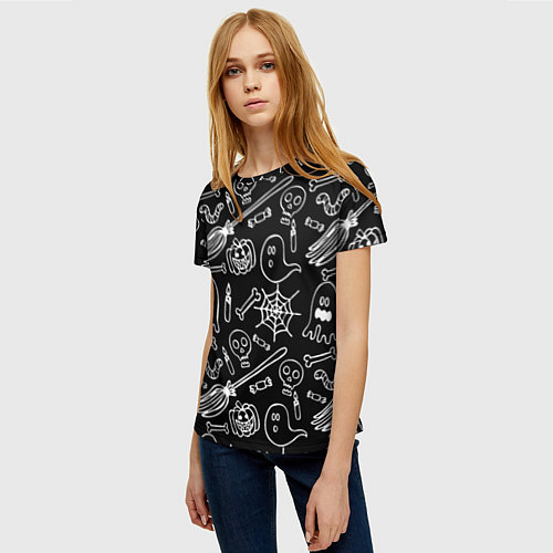 Женская футболка Призрачный арт / 3D-принт – фото 3