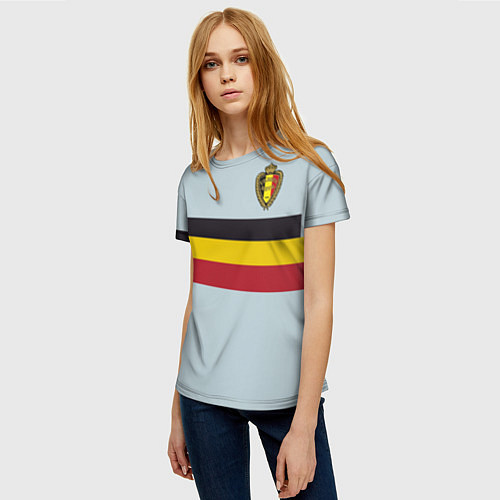 Женская футболка Сборная Бельгии по футболу / 3D-принт – фото 3