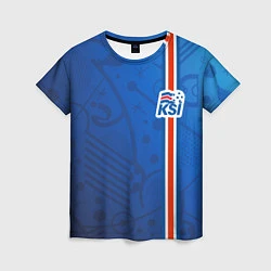 Футболка женская Сборная Исландии по футболу, цвет: 3D-принт