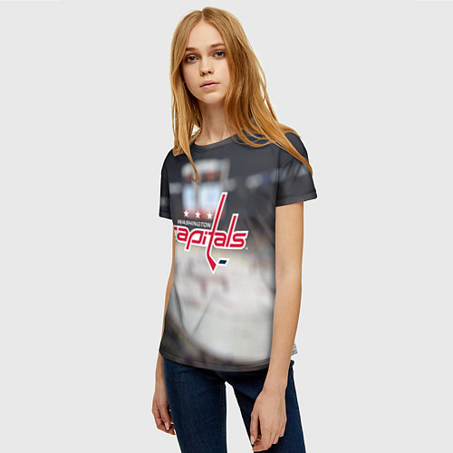 Женская футболка Washington Capitals / 3D-принт – фото 3