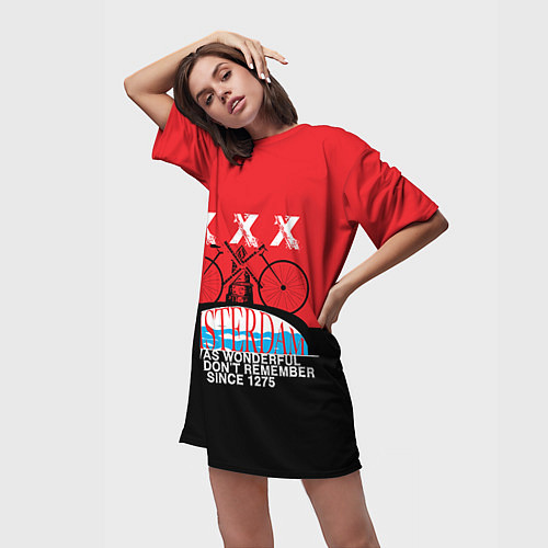 Женская длинная футболка Amsterdam t-shirt / 3D-принт – фото 3