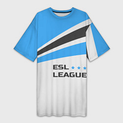 Футболка женская длинная ESL league, цвет: 3D-принт