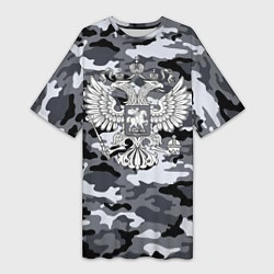 Женская длинная футболка Городской камуфляж Россия