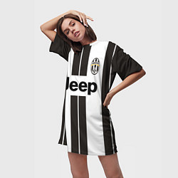 Футболка женская длинная Juventus FC: Jeep, цвет: 3D-принт — фото 2