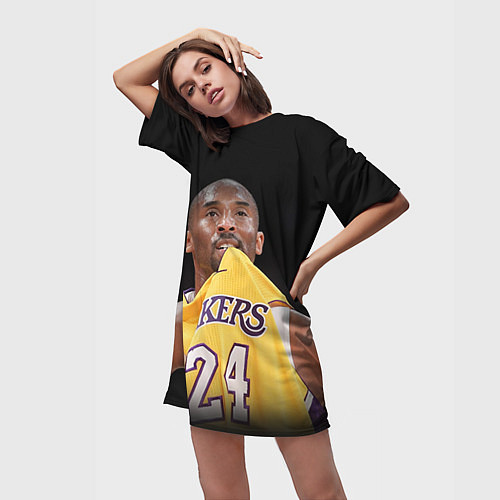 Женская длинная футболка Kobe Bryant / 3D-принт – фото 3