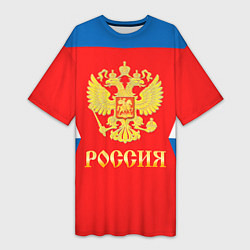 Футболка женская длинная Сборная РФ: #88 VASILEVSKIY, цвет: 3D-принт