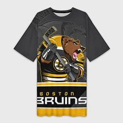 Футболка женская длинная Boston Bruins, цвет: 3D-принт