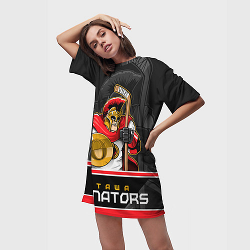 Женская длинная футболка Ottawa Senators / 3D-принт – фото 3