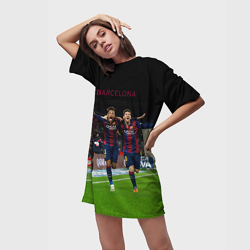 Женская длинная футболка Barcelona6 / 3D-принт – фото 3