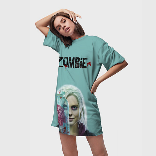 Женская длинная футболка Я зомби Лиф / 3D-принт – фото 3