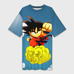 Футболка женская длинная Small Goku, цвет: 3D-принт