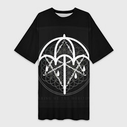 Футболка женская длинная BMTH: Rain Symbol, цвет: 3D-принт
