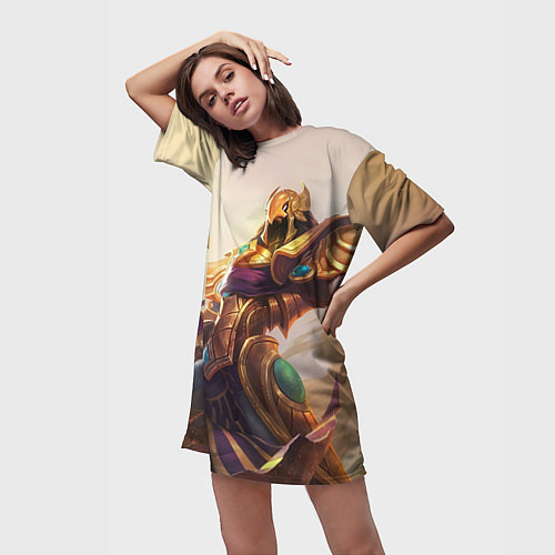 Женская длинная футболка Sun / 3D-принт – фото 3