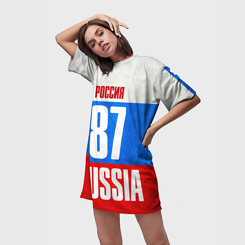 Женская длинная футболка Russia: from 87 / 3D-принт – фото 3