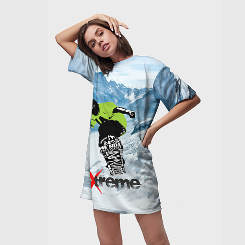 Женская длинная футболка Extreme / 3D-принт – фото 3