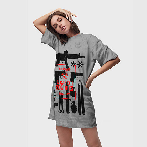 Женская длинная футболка Арсенал против зомби / 3D-принт – фото 3