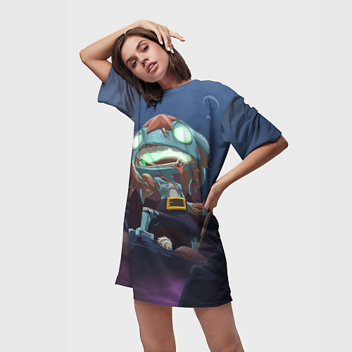 Женская длинная футболка Fizz / 3D-принт – фото 3