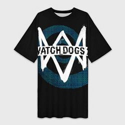 Футболка женская длинная Watch Dogs 2, цвет: 3D-принт