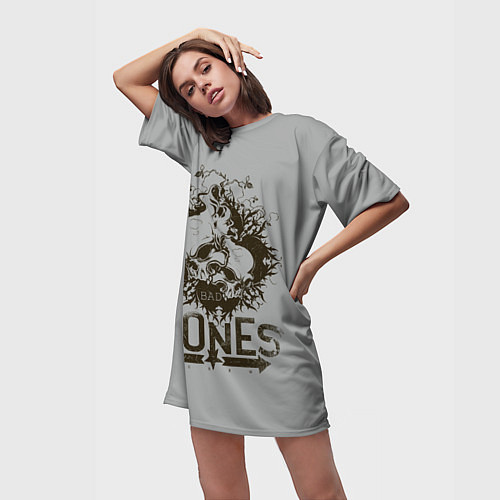 Женская длинная футболка Вестник из ада / 3D-принт – фото 3
