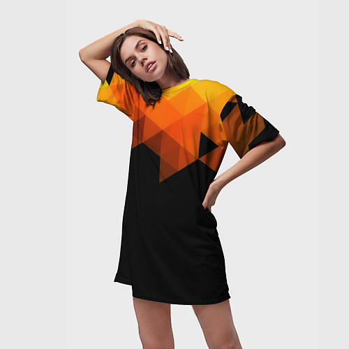 Женская длинная футболка Trianse / 3D-принт – фото 3