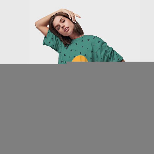 Женская длинная футболка Довольный ленивец / 3D-принт – фото 3