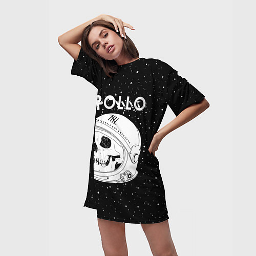 Женская длинная футболка Apollo / 3D-принт – фото 3