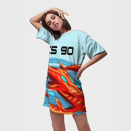 Женская длинная футболка CS GO: AR Style / 3D-принт – фото 3