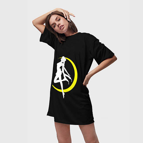 Женская длинная футболка Сейлор Мун / 3D-принт – фото 3