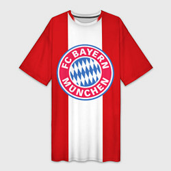 Футболка женская длинная Bayern FC: Red line, цвет: 3D-принт