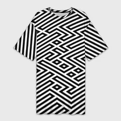 Женская длинная футболка Optical illusion