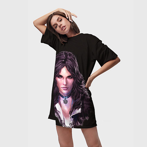Женская длинная футболка Йенифер 1 / 3D-принт – фото 3