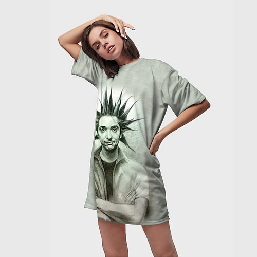 Женская длинная футболка Король и Шут / 3D-принт – фото 3