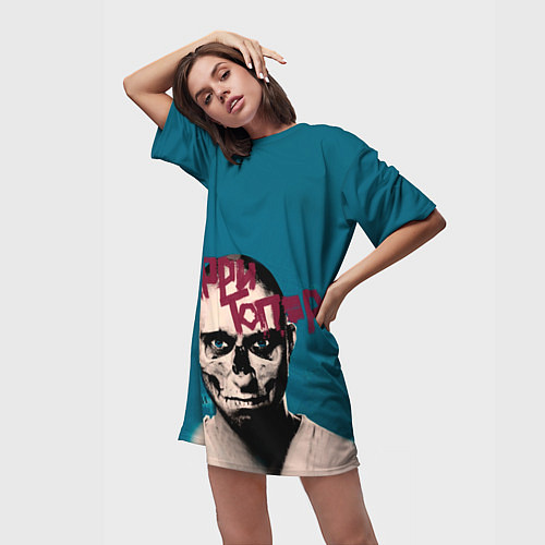 Женская длинная футболка Гарри Топор / 3D-принт – фото 3